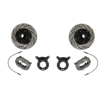 SCOTT DRAKE 64-69 WILWOOD DISC BRAKE CONVERSION W/ DRILLED & SLOTTED ROTORS