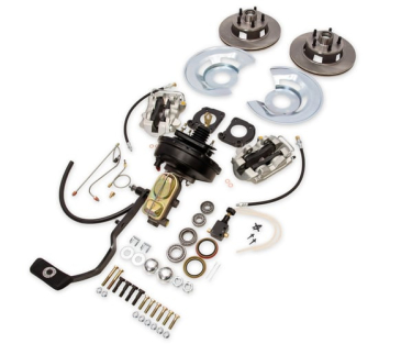 SCOTT DRAKE FRONT DISC BRAKE CONVERSION KIT WITH DUAL BOWL MASTER CYLINDER FOR MANUAL FRONT DRUM BRAKES