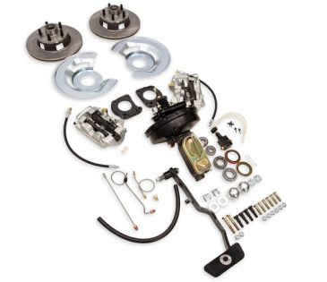 SCOTT DRAKE FRONT DISC BRAKE CONVERSION KIT WITH DUAL BOWL MASTER CYLINDER FOR MANUAL FRONT DRUM BRAKES