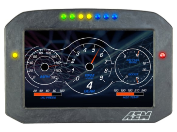 AEM CD-7FLG CARBON LOGGING & GPS-ENABLED FLAT PANEL DIGITAL DASH DISPLAY