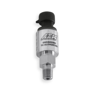 AEM STAINLESS STEEL PSIG SENSORS - 50 PSI /  1/8 In. NPT Male Thread W/ -4 And 3/16 NPT Adapters