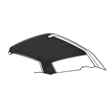 1965-1968 FORD MUSTANG FASTBACK 2+2 HEADLINER (BLACK)