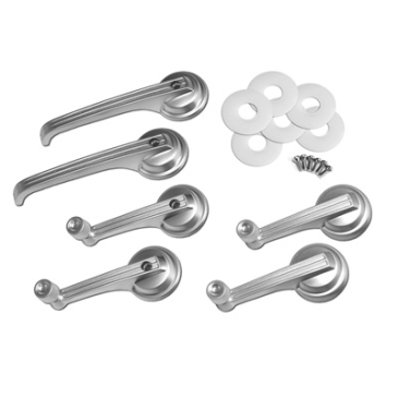 1965-67 FORD MUSTANG CP/CV INTERIOR DOOR HANDLES - SATIN