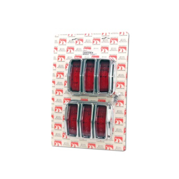 1964-1966 FORD MUSTANG TAIL LIGHT LENS AND BEZEL KIT