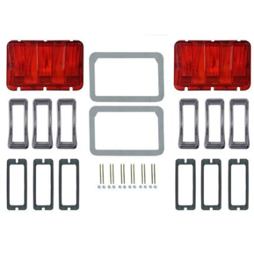 1967 FORD MUSTANG CONCOURS TAIL LAMP BEZEL AND LENS MASTER KIT, CONCOURS