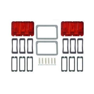 1968 FORD MUSTANG TAIL LIGHT BEZEL AND LENS CONCOURS KIT