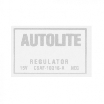 1965-66 FORD MUSTANG VOLTAGE REGULATOR DECAL