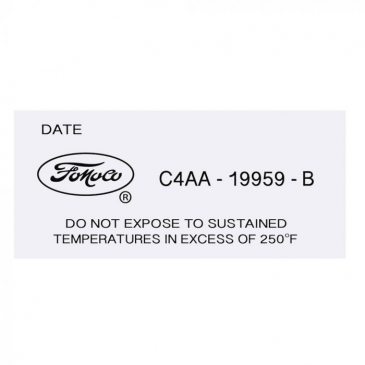 1964-66 FORD MUSTANG AIR CONDITIONER DECAL