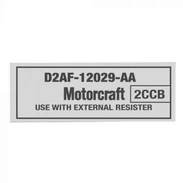 1972-73 FORD MUSTANG MOTORCRAFT COIL DECAL