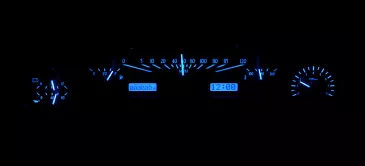 DAKOTA DIGITAL 1964- 65 Ford Falcon, Ranchero And Mustang VHX Instruments - BLACK ALLOY FACE / BLUE LIGHTING