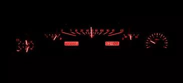 DAKOTA DIGITAL 1964- 65 Ford Falcon, Ranchero And Mustang VHX Instruments - BLACK ALLOY FACE / RED LIGHTING
