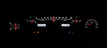 DAKOTA DIGITAL 1964- 65 Ford Falcon, Ranchero And Mustang VHX Instruments -  BLACK ALLOY FACE / WHITE LIGHTING