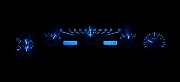 DAKOTA DIGITAL 1964- 65 Ford Falcon, Ranchero And Mustang VHX Instruments - SILVER ALLOY FACE / BLUE LIGHTING