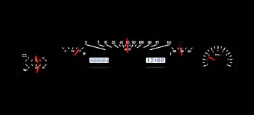 DAKOTA DIGITAL 1964- 65 Ford Falcon, Ranchero And Mustang VHX Instruments - SILVER ALLOY FACE / WHITE LIGHTING