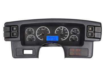DAKOTA DIGITAL 1987- 89 Ford Mustang VHX Instruments - BLACK ALLOY FACE / BLUE LIGHTING