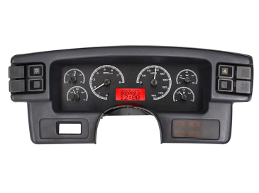 DAKOTA DIGITAL 1987- 89 FORD MUSTANG VHX INSTRUMENTS - BLACK ALLOY FACE / RED LIGHTING