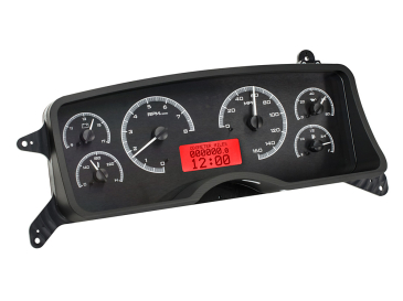DAKOTA DIGITAL 1987- 89 FORD MUSTANG VHX INSTRUMENTS - BLACK ALLOY FACE / RED LIGHTING