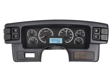 DAKOTA DIGITAL 1987- 89 FORD MUSTANG VHX INSTRUMENTS - BLACK ALLOY FACE / WHITE LIGHTING