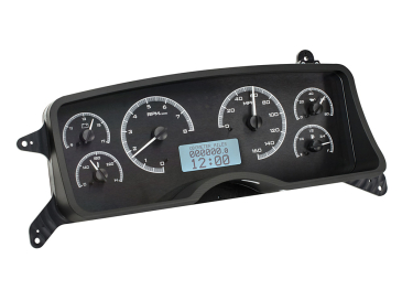 DAKOTA DIGITAL 1987- 89 FORD MUSTANG VHX INSTRUMENTS - BLACK ALLOY FACE / WHITE LIGHTING