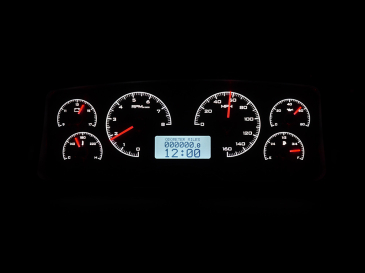 DAKOTA DIGITAL 1987- 89 FORD MUSTANG VHX INSTRUMENTS - BLACK ALLOY FACE / WHITE LIGHTING