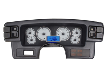 DAKOTA DIGITAL 1987- 89 FORD MUSTANG VHX INSTRUMENTS - SILVER ALLOY FACE / BLUE LIGHTING