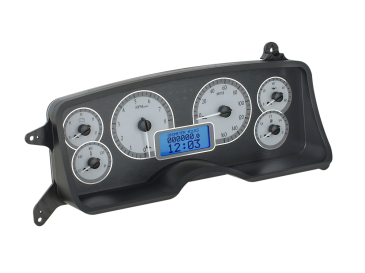 DAKOTA DIGITAL 1987- 89 FORD MUSTANG VHX INSTRUMENTS - SILVER ALLOY FACE / BLUE LIGHTING
