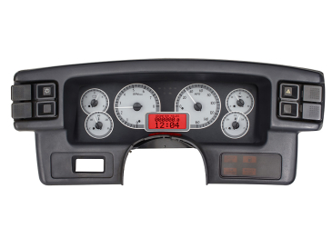 DAKOTA DIGITAL 1987- 89 FORD MUSTANG VHX INSTRUMENTS - SILVER ALLOY FACE / RED LIGHTING