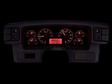 DAKOTA DIGITAL 1987- 89 FORD MUSTANG VHX INSTRUMENTS - SILVER ALLOY FACE / RED LIGHTING