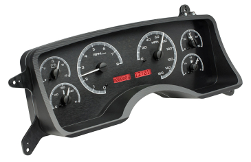 DAKOTA DIGITAL 1990- 93 FORD MUSTANG VHX INSTRUMENTS - BLACK ALLOY FACE / RED LIGHTING