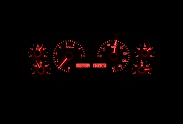 DAKOTA DIGITAL 1990- 93 FORD MUSTANG VHX INSTRUMENTS - SILVER ALLOY FACE / RED LIGHTING