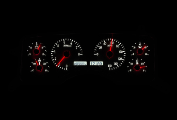 DAKOTA DIGITAL 1990- 93 FORD MUSTANG VHX INSTRUMENTS - SILVER ALLOY FACE / WHITE LIGHTING