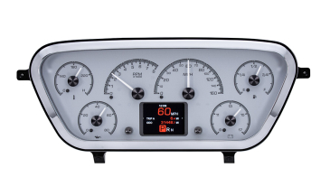 DAKOTA DIGITAL 1953- 55 FORD PICKUP HDX INSTRUMENTS - SILVER ALLOY