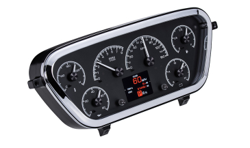 DAKOTA DIGITAL 1953- 55 Ford Pickup HDX Instruments - BLACK ALLOY