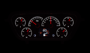 DAKOTA DIGITAL 1953- 55 Ford Pickup HDX Instruments - BLACK ALLOY