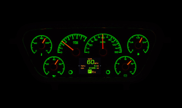 DAKOTA DIGITAL 1953- 55 FORD PICKUP HDX INSTRUMENTS - SILVER ALLOY