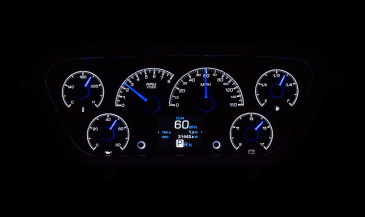 DAKOTA DIGITAL 1953- 55 FORD PICKUP HDX INSTRUMENTS - SILVER ALLOY
