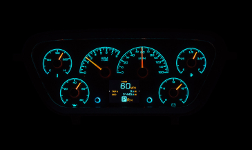 DAKOTA DIGITAL 1953- 55 Ford Pickup HDX Instruments - BLACK ALLOY