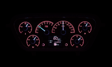 DAKOTA DIGITAL 1953- 55 FORD PICKUP HDX INSTRUMENTS - SILVER ALLOY