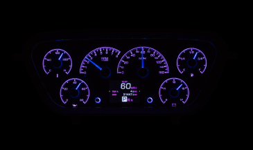 DAKOTA DIGITAL 1953- 55 Ford Pickup HDX Instruments - BLACK ALLOY