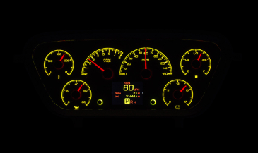 DAKOTA DIGITAL 1953- 55 Ford Pickup HDX Instruments - BLACK ALLOY