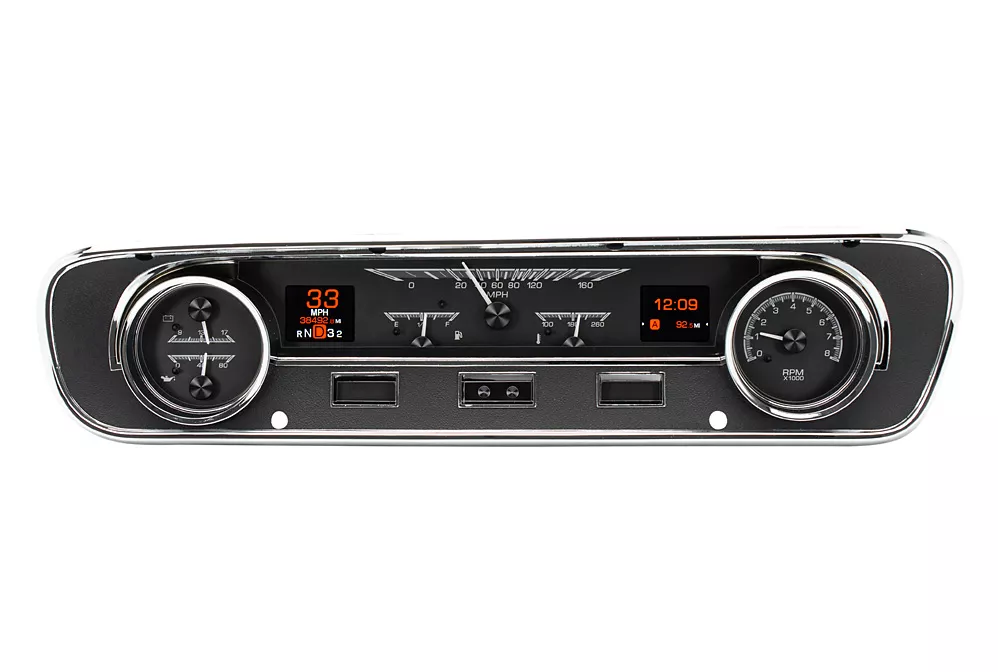 DAKOTA DIGITAL 1964- 65 FORD FALCON, RANCHERO AND MUSTANG HDX INSTRUMENTS - BLACK ALLOY