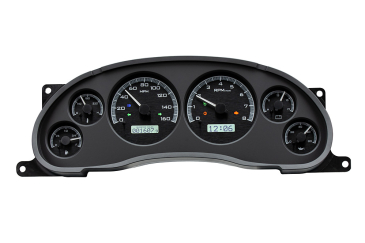 DAKOTA DIGITAL 1994- 2004 FORD MUSTANG VHX INSTRUMENTS - BLACK ALLOY FACE / WHITE LIGHTING