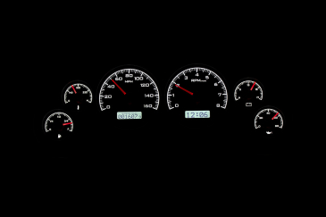 DAKOTA DIGITAL 1994- 2004 FORD MUSTANG VHX INSTRUMENTS - BLACK ALLOY FACE / WHITE LIGHTING