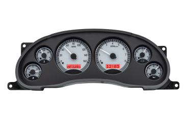 DAKOTA DIGITAL 1994- 2004 FORD MUSTANG VHX INSTRUMENTS - SILVER ALLOY FACE / RED LIGHTING