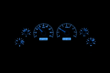 DAKOTA DIGITAL 1994- 2004 FORD MUSTANG VHX INSTRUMENTS - SILVER ALLOY FACE / BLUE LIGHTING
