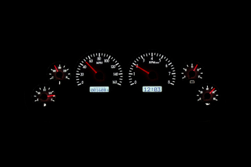 DAKOTA DIGITAL 1994- 2004 FORD MUSTANG VHX INSTRUMENTS - SILVER ALLOY FACE / WHITE LIGHTING