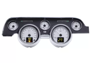 DAKOTA DIGITAL 1967- 68 FORD MUSTANG HDX INSTRUMENTS - SILVER ALLOY FACE