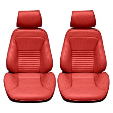 1967 FORD MUSTANG DISTINCTIVE INDUSTRIES STANDARD PROCAR TOURING II SEATS - (PAIR) RED