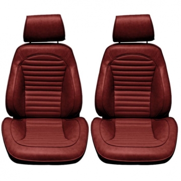 1966 FORD MUSTANG DISTINCTIVE INDUSTRIES STANDARD PROCAR TOURING II SEATS - (PAIR) RED