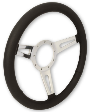 SCOTT DRAKE CORSO FEROCE 15" BLACK LEATHER STEERING WHEEL 9 HOLE
